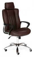 Компьютерное кресло OXFORD хром кож/зам, коричневый/коричневый перфорированный, 2 TONE/2 TONE /06. Фото №1