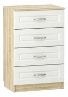 (Сильва) НМ 040.38 Комод Оливия / дуб сонома / белый фото (Сильва) НМ 040.38 Комод Оливия / дуб сонома / белый. Фото №1