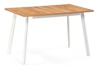 Стол деревянный Стол раскладной Колон Лофт 120 25 мм дуб вотан / белый матовый фото Стол деревянный Стол раскладной Колон Лофт 120 25 мм дуб вотан / белый матовый. Фото №1