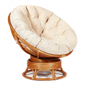 Кресло-качалка плетёное Papasan 23/01B + Подушка Cognac. Фото №2