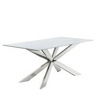 Стол T088 (180) камень белый матовый Calacata