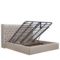 Кровать 1726 BEIGE бежевая с ящиком для белья Кровать 1726 BEIGE бежевая с ящиком для белья. Фото №1