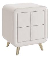 Тумба прикроватная Софи, (480х370х580) белый (экокожа). Фото №1