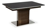 Стол RADCLIFFE( Mod. EDT-VG002) мдф high glossy, закаленное стекло, 120/150x80x75, коричневый, стекло черное фото Стол RADCLIFFE( Mod. EDT-VG002) мдф high glossy, закаленное стекло, 120/150x80x75, коричневый, стекло черное. Фото №1