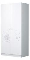 Шкаф платяной Polini kids French 1230 Teddy, белый. Фото №1