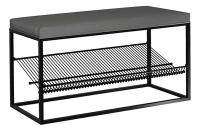 Крафт 1 Обувница, (800х300х460) черный муар/графит фото Крафт 1 Обувница, (800х300х460) черный муар/графит