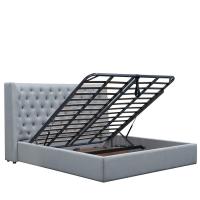 Кровать GC1726 серая с ящиком для белья Кровать GC1726 серая с ящиком для белья. Фото №1