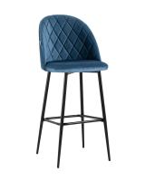 Стул барный Марсель велюр пыльно-синий фото Стул барный Марсель велюр пыльно-синий. Фото №1