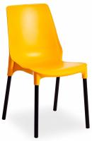 Стул GENIUS (mod 75)   металл/пластик, 46x56x84cм, желтый/черные ножки фото Стул GENIUS (mod 75)   металл/пластик, 46x56x84cм, желтый/черные ножки. Фото №1