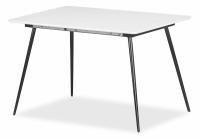 Стол VIRGO (mod.8053) металл/мдф, 120/160х80х76см, белый/черный фото Стол VIRGO (mod.8053) металл/мдф, 120/160х80х76см, белый/черный. Фото №1