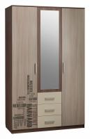 Колледж Шкаф 3-створчатый Ясень шимо т. /Крем