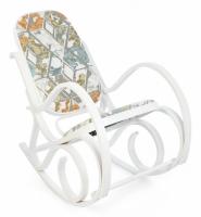 Кресло-качалка mod. AX3002-2 дерево береза, ткань: полиэстер/хлопок, 55х98х91 см, дерево: белый #10, ткань орнамент 9068-BL фото Кресло-качалка mod. AX3002-2 дерево береза, ткань: полиэстер/хлопок, 55х98х91 см, дерево: белый #10, ткань орнамент 9068-BL. Фото №1