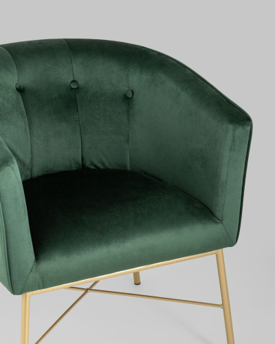 Кресло Шале велюр зеленый. Фото №9