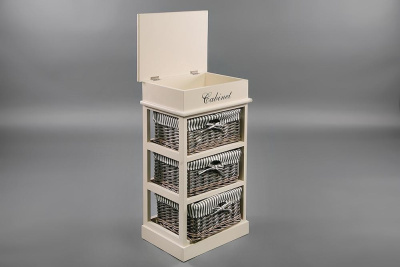 Тумба Ouverture 3 4336 с 3-я корзинами и ящиком. Фото