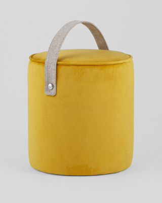 Пуф Джерри велюр оранжевый. Фото