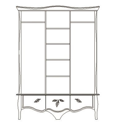 Шкаф для одежды Трио ММ-277-01/03 фото Шкаф для одежды Трио ММ-277-01/03. Фото