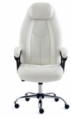 Кресло BOSS (хром) кож/зам, белый, 36-01/36-01/06 фото Кресло BOSS (хром) кож/зам, белый, 36-01/36-01/06. Фото №2