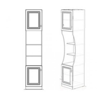 Стеллаж с дверками АЙС фото Стеллаж с дверками АЙС. Фото №2