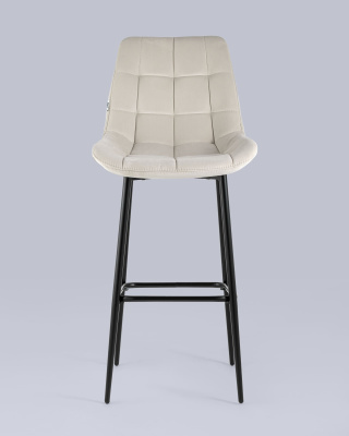 Стул барный Флекс велюр бежевый. Фото