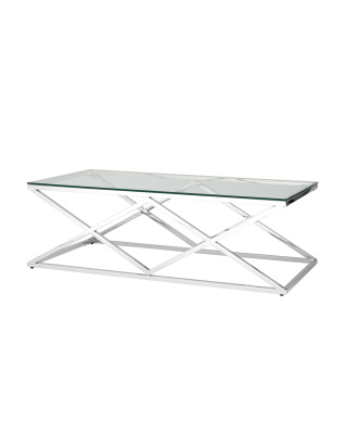 Журнальный стол 120*60 ИНСИГНИЯ серебро. Фото