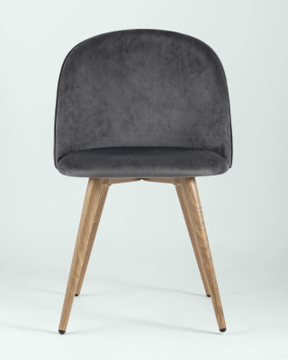 Стул Лион велюр с ромбами серый. Фото №5