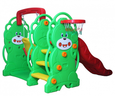 Комплекс игровой Медвежонок, зеленый, красный фото Комплекс игровой Медвежонок, зеленый, красный. Фото №5