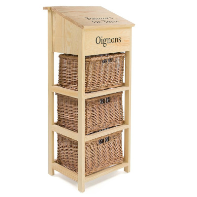 Тумба Legumes PE-09 с 3-мя корзинами и ящиком. Фото