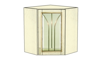 Шкаф настенный угловой Злата ЗТ-3660/МВ (-01). Фото №2