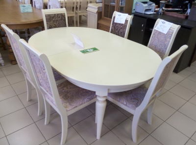 Стол обеденный раскладной Людовик ГМ 6090 (овальный) фото Стол обеденный раскладной Людовик ГМ 6090 (овальный). Фото №2