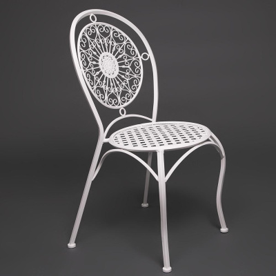Кованый стул Secret De Maison Gloria белый. Фото