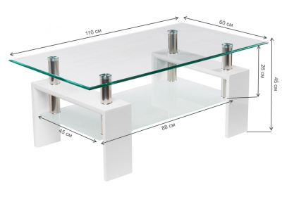 Журнальный стол CT1-052 white. Фото №2