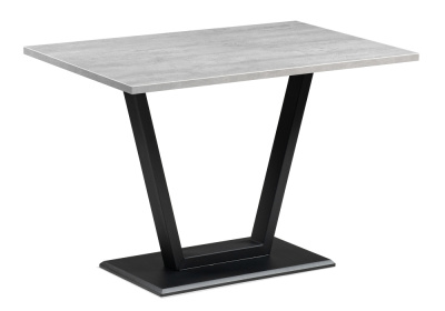 Стол деревянный Мичиган Лофт 110х70 25 мм бетон / черный матовый фото Стол деревянный Мичиган Лофт 110х70 25 мм бетон / черный матовый. Фото №2