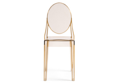 Пластиковый стул Victoria clear brown. Фото №2