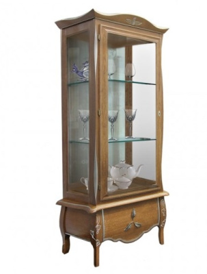 Шкаф с витриной Трио ММ-279-01(-01). Фото