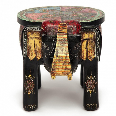 Столик Secret De Maison SLON ( mod. ET-001) дерево, 44х44х44см, этническая роспись фото Столик Secret De Maison SLON ( mod. ET-001) дерево, 44х44х44см, этническая роспись. Фото