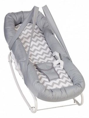 Шезлонг детский Polini kids Зигзаг, серый фото Шезлонг детский Polini kids Зигзаг, серый. Фото №4