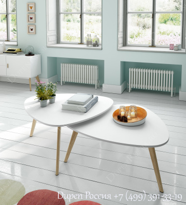 Комплект из двух столиков DUPEN CT-901 Белый фото Комплект из двух столиков DUPEN CT-901 Белый. Фото №4