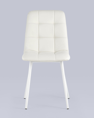 Стул Oliver экокожа белый белые ножки фото Стул Oliver экокожа белый белые ножки. Фото №5