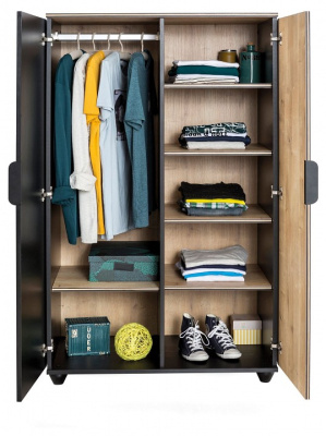 Двухстворчатый шкаф Cilek Black 20.58.1004.00 фото Двухстворчатый шкаф Cilek Black 20.58.1004.00. Фото №2