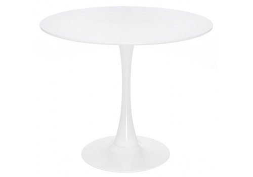 Стол стеклянный Tulip 90 белый. Фото №1