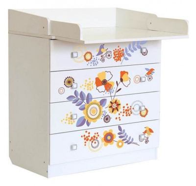 Комод пеленальный Polini kids Simple 1580 Прогулка, белый фото Комод пеленальный Polini kids Simple 1580 Прогулка, белый. Фото №3