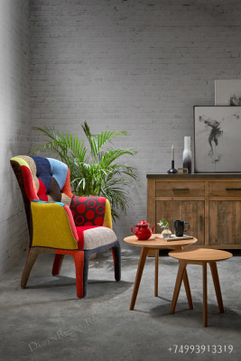 Комплект из двух круглых столиков CT-911 Дуб. Фото