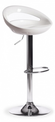 Стул барный VIKA (mod. KY806) металл/пластик, 46*40*77-98 см, белый/хром (поставляется по 2 шт). Фото №1