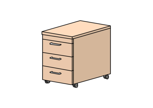 Тумба с ящиками ДСП Европа Лайт фото Тумба с ящиками ДСП Европа Лайт. Фото №1