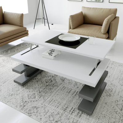 Журнальный стол NORA 2065 Blanco mate/Grafito/Negro фото Журнальный стол NORA 2065 Blanco mate/Grafito/Negro. Фото №2