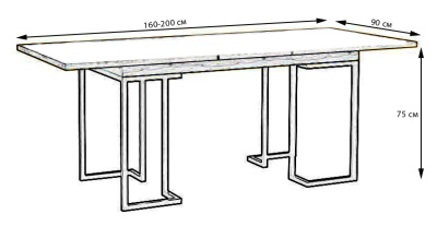 Стол раскладной обеденный Loft 160 Дуб натур фото Стол раскладной обеденный Loft 160 Дуб натур. Фото №3