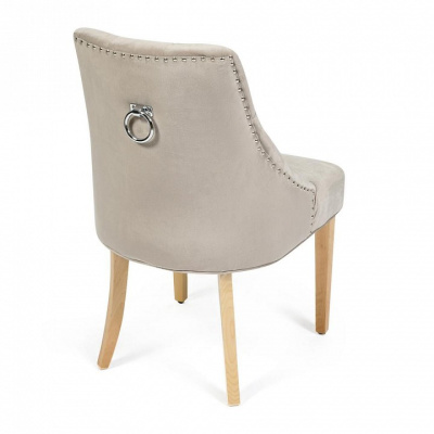 Стул Secret De Maison Prima (mod. C004) дерево береза, ткань: вельвет, 52х61х90см, светло-серый (поставляется только по 2 шт). Фото №2