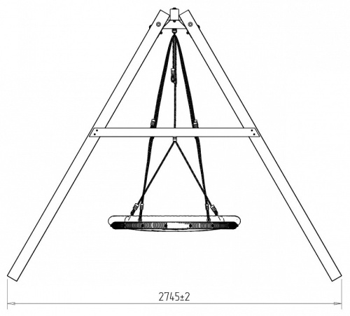 Качели детские Р911-24, коричневый. Фото №8