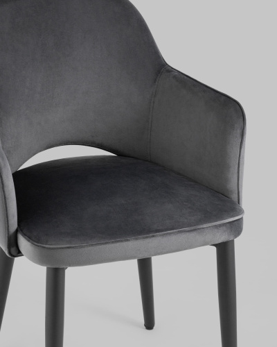 Стул Венера велюр серый. Фото №10