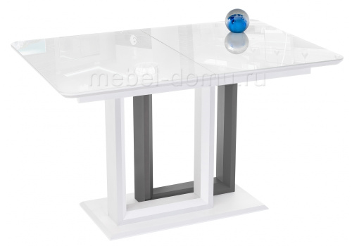 Стол Санса белая шагрень / белый. Фото №1